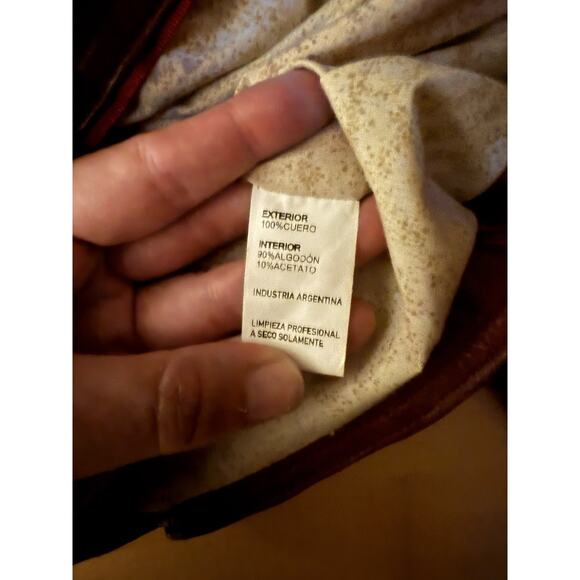 Milla Burgundy Red Leather Moto Jacket Shearling Removable Collar Aviator M - Picture 5 of 5